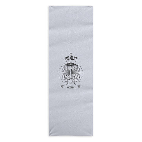 Emanuela Carratoni Mushrooms Zodiac Gemini Yoga Towel