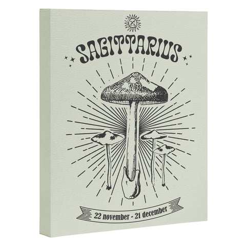 Emanuela Carratoni Mushrooms Zodiac Sagittarius Art Canvas