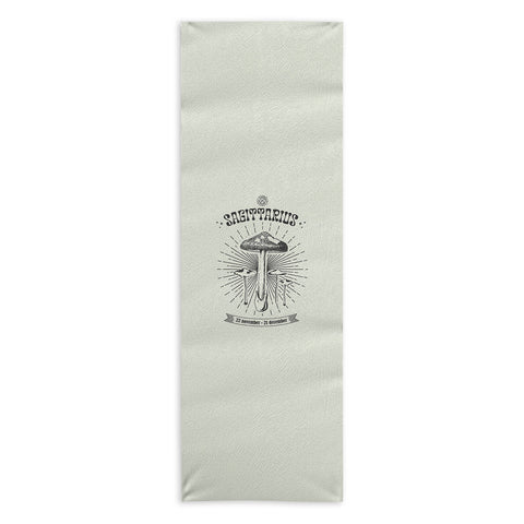 Emanuela Carratoni Mushrooms Zodiac Sagittarius Yoga Towel