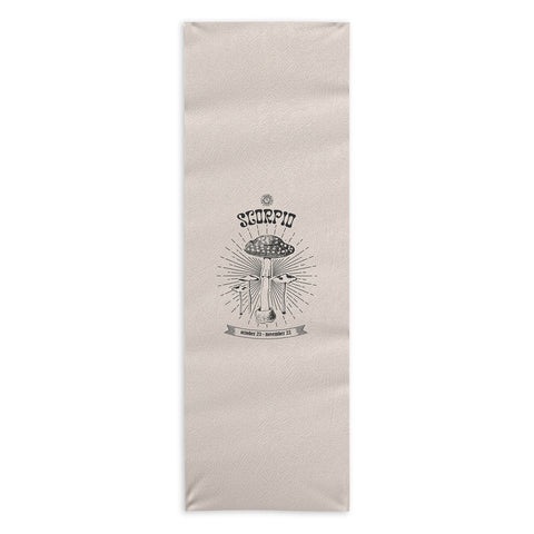 Emanuela Carratoni Mushrooms Zodiac Scorpio Yoga Towel