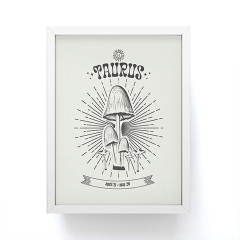Emanuela Carratoni Mushrooms Zodiac Taurus Framed Mini Art Print