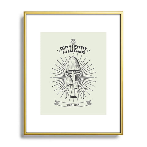 Emanuela Carratoni Mushrooms Zodiac Taurus Metal Framed Art Print