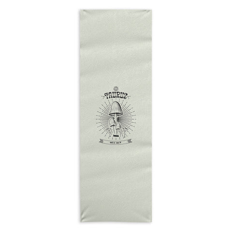 Emanuela Carratoni Mushrooms Zodiac Taurus Yoga Towel