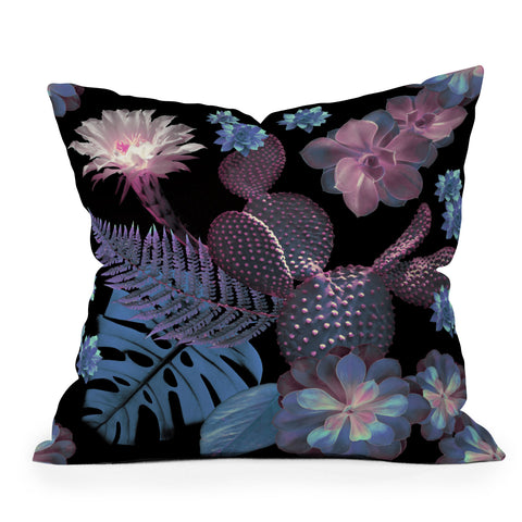 Emanuela Carratoni My Exotic Garden Throw Pillow