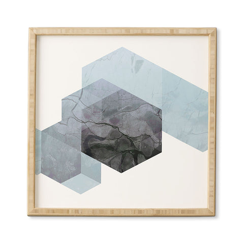 Emanuela Carratoni Neutral Marble Geometry Framed Wall Art