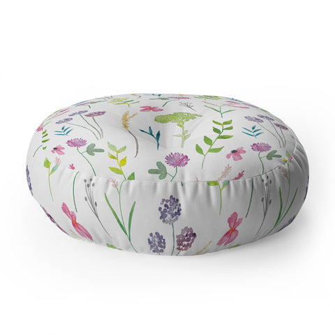 Emanuela Carratoni New Floral Romance Floor Pillow Round