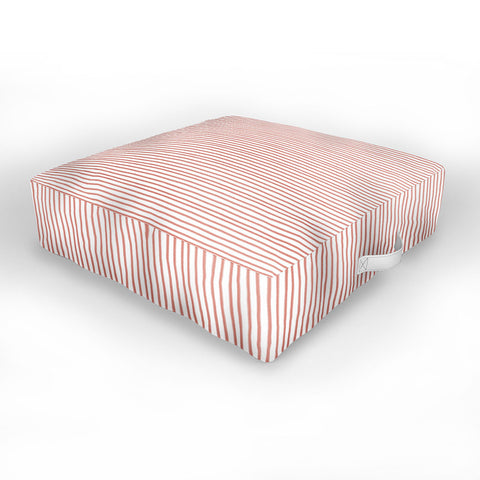 Emanuela Carratoni Old Pink Stripes Outdoor Floor Cushion