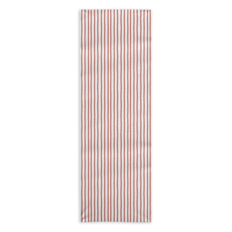 Emanuela Carratoni Old Pink Stripes Yoga Towel