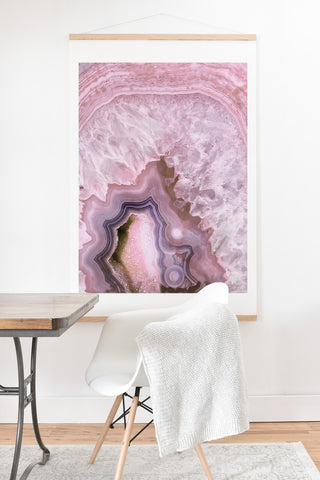 Emanuela Carratoni Pale Pink Agate Art Print And Hanger