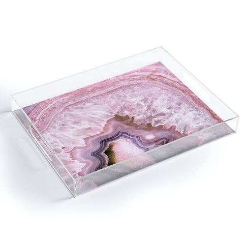 Emanuela Carratoni Pale Pink Agate Acrylic Tray
