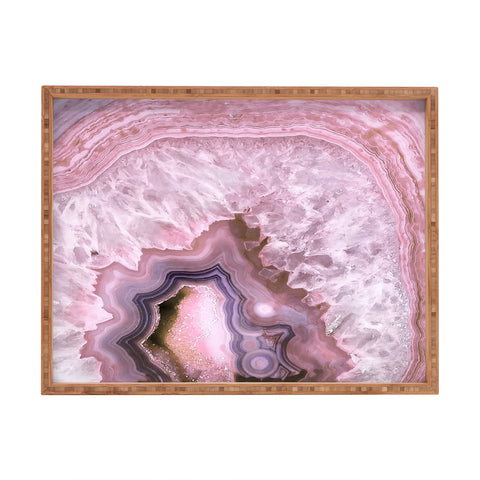 Emanuela Carratoni Pale Pink Agate Rectangular Tray