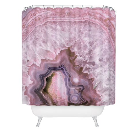 Emanuela Carratoni Pale Pink Agate Shower Curtain