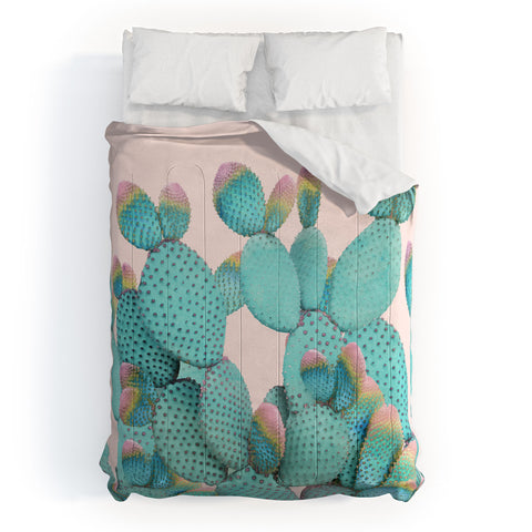 Emanuela Carratoni Pastel Cactus Jungle Comforter