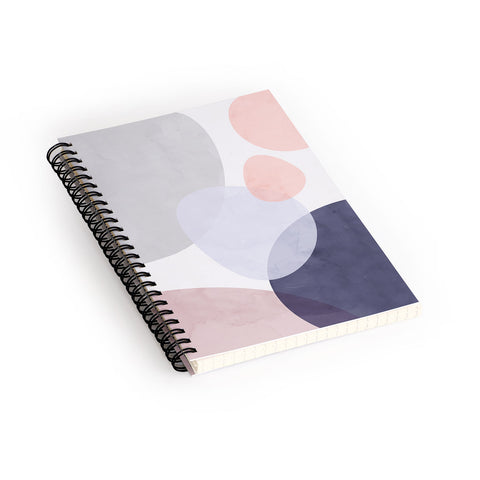 Emanuela Carratoni Pastel Shapes III Spiral Notebook