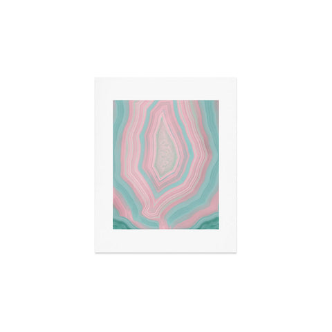Emanuela Carratoni Pink and Teal Agate Art Print