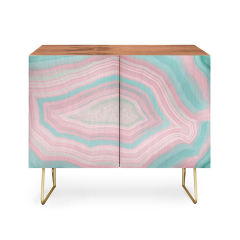 Emanuela Carratoni Pink and Teal Agate Credenza