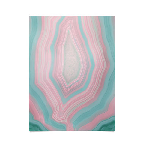 Emanuela Carratoni Pink and Teal Agate Poster