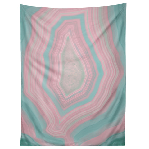 Emanuela Carratoni Pink and Teal Agate Tapestry