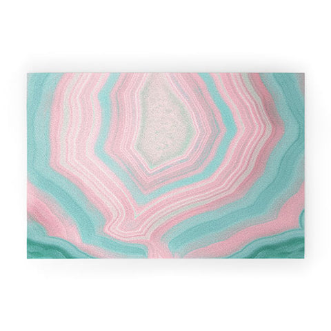 Emanuela Carratoni Pink and Teal Agate Welcome Mat