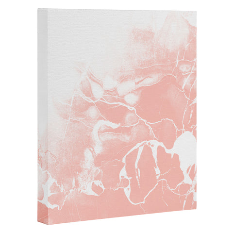 Emanuela Carratoni Pink Marble with White Art Canvas