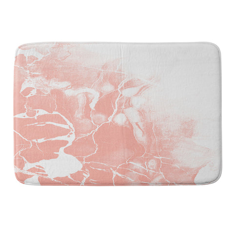 Emanuela Carratoni Pink Marble with White Memory Foam Bath Mat