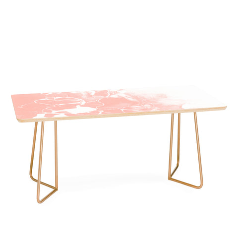 Emanuela Carratoni Pink Marble with White Coffee Table