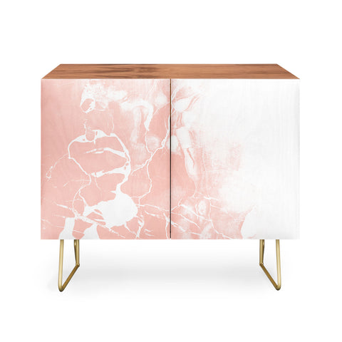 Emanuela Carratoni Pink Marble with White Credenza