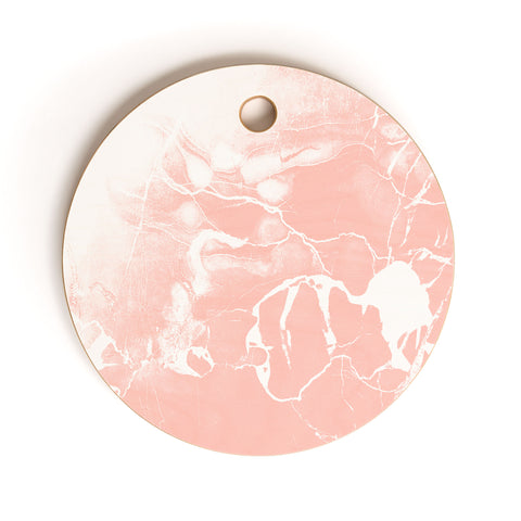 Emanuela Carratoni Pink Marble with White Cutting Board Round