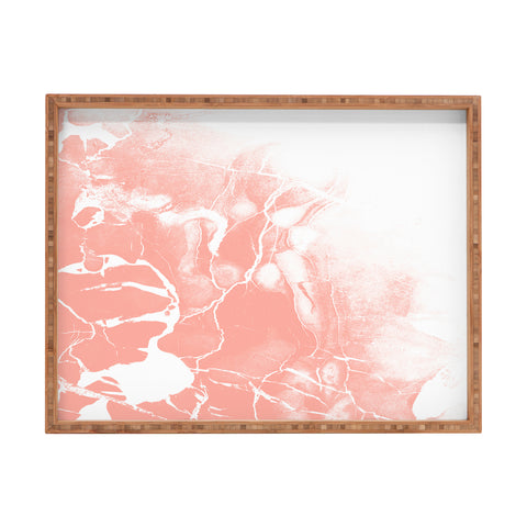 Emanuela Carratoni Pink Marble with White Rectangular Tray