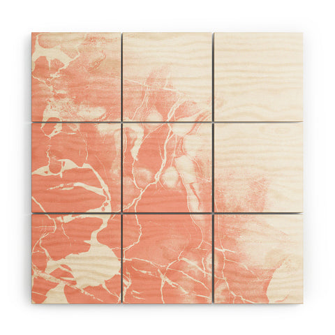 Emanuela Carratoni Pink Marble with White Wood Wall Mural