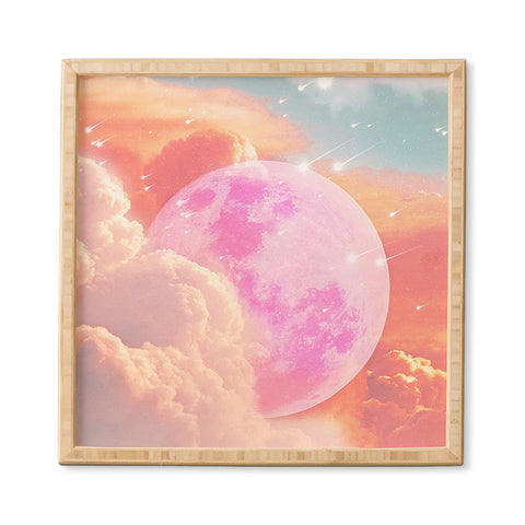 Emanuela Carratoni Pink Moon Landscape Framed Wall Art