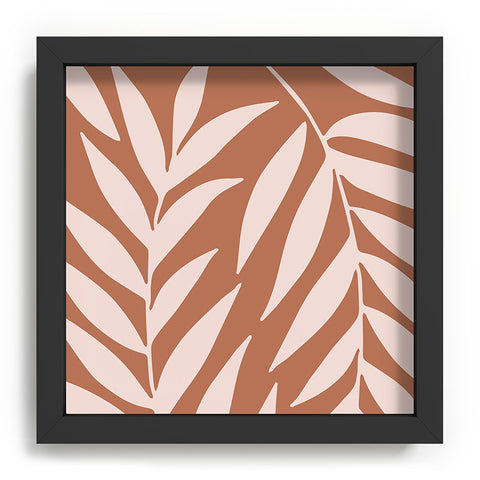 Emanuela Carratoni Pink Palms on Baked Earth Recessed Framing Square