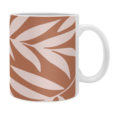 Emanuela Carratoni Pink Palms on Baked Earth Coffee Mug