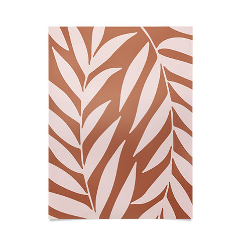 Emanuela Carratoni Pink Palms on Baked Earth Poster