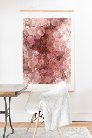 Emanuela Carratoni Pink Quartz Crystals Art Print And Hanger