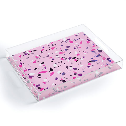 Emanuela Carratoni Pink Terrazzo Style Acrylic Tray