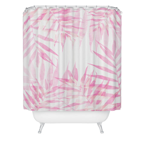 Emanuela Carratoni Pink Tropicana Shower Curtain