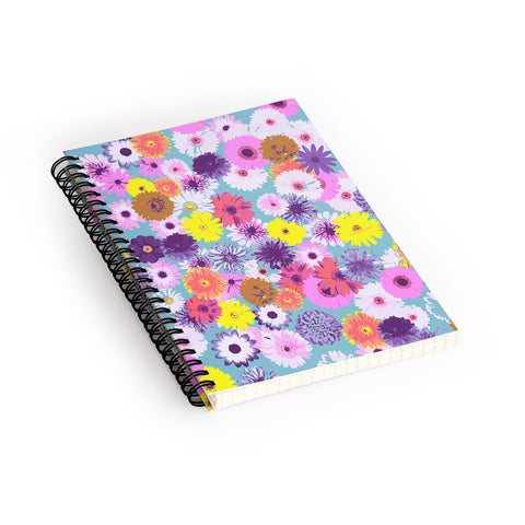 Emanuela Carratoni Pop Art Flowers Spiral Notebook