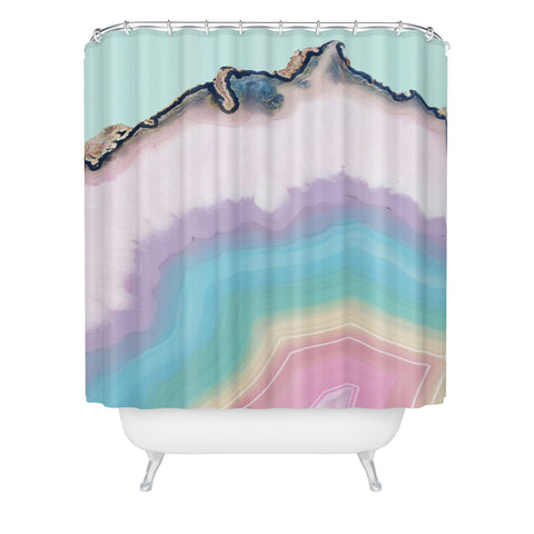 Emanuela Carratoni Rainbow Agate Shower Curtain