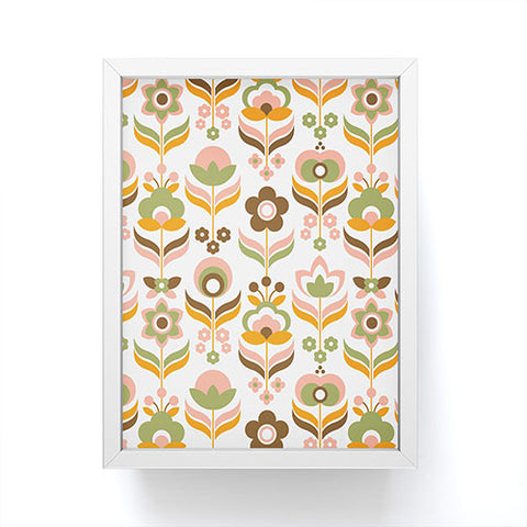 Emanuela Carratoni Retro Flowers Mix Framed Mini Art Print