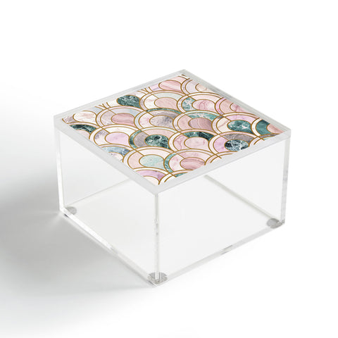 Emanuela Carratoni Rose Gold Marble Inlays Acrylic Box