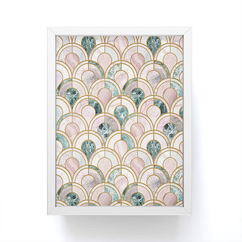 Emanuela Carratoni Rose Gold Marble Inlays Framed Mini Art Print