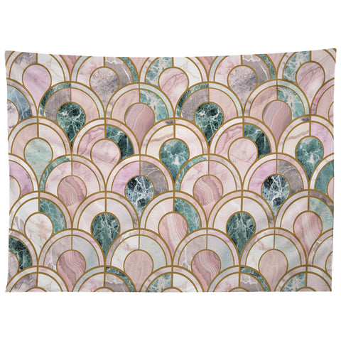 Emanuela Carratoni Rose Gold Marble Inlays Tapestry