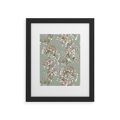 Emanuela Carratoni Sage Delicate Flowers Framed Art Print