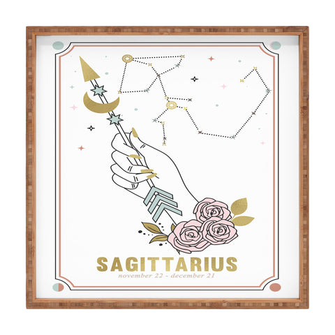 Emanuela Carratoni Sagittarius Zodiac Series Square Tray
