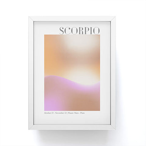 Emanuela Carratoni Scorpio Zodiac Sign Gradient Framed Mini Art Print