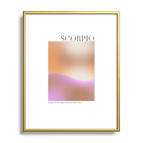 Emanuela Carratoni Scorpio Zodiac Sign Gradient Metal Framed Art Print