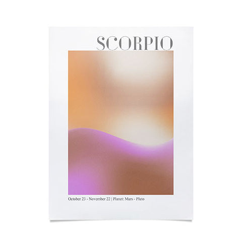 Emanuela Carratoni Scorpio Zodiac Sign Gradient Poster