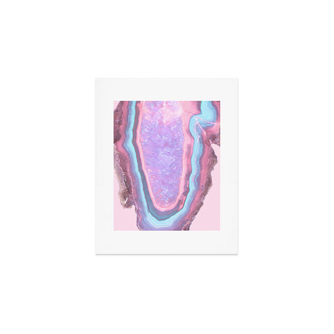 Emanuela Carratoni Serenity and Rose Agate with Amethyst Crystals Art Print