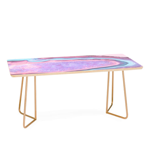 Emanuela Carratoni Serenity and Rose Agate with Amethyst Crystals Coffee Table